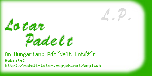 lotar padelt business card